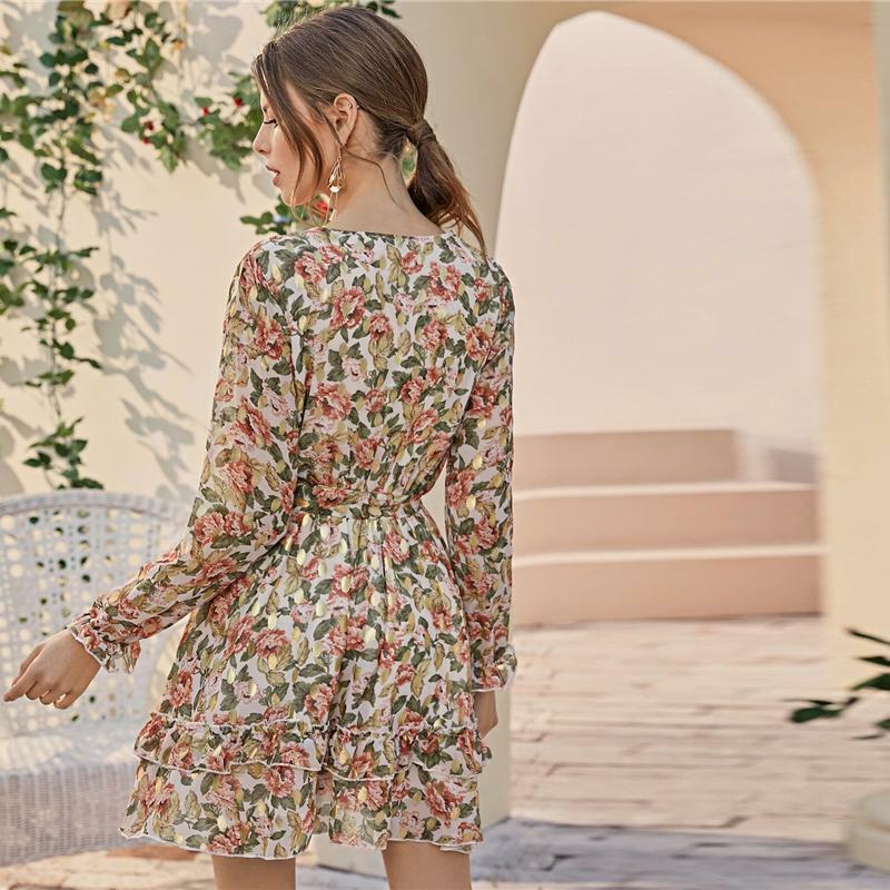 Floral Print Mini Dress - Y2K Summer Outfit, 90s Fashion, Grunge, Retro Style, Y2K Party Look