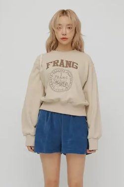 FRANG Print Sweatshirt - Y2K Summer, 90s Grunge, Retro Style, Y2K Club & Party Outfits