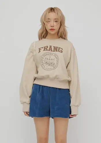 FRANG Print Sweatshirt - Y2K Summer, 90s Grunge, Retro Style, Y2K Club & Party Outfits