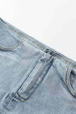 Frida Denim Mini Skirt - Y2K Summer Grunge, 90s Retro, Pastel Goth, Y2K Party & Club Out