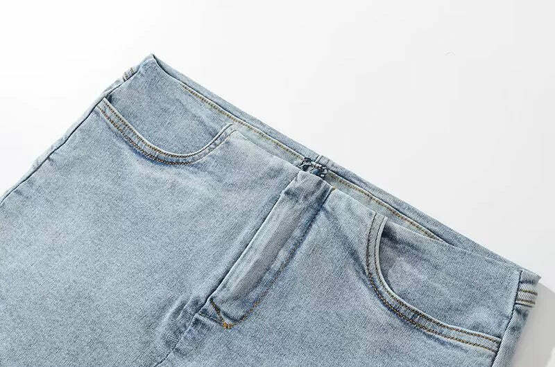Frida Denim Mini Skirt - Y2K Summer Grunge, 90s Retro, Pastel Goth, Y2K Party & Club Out