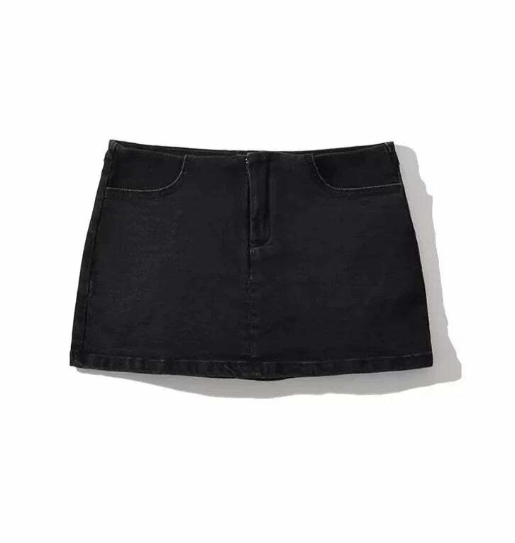 Frida Denim Mini Skirt - Y2K Summer Grunge, 90s Retro, Pastel Goth, Y2K Party & Club Out