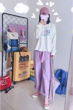 Fuchsia Pants - Y2K Summer Grunge Outfit, 90s Fashion, Retro Style, Y2K Club & Party Look