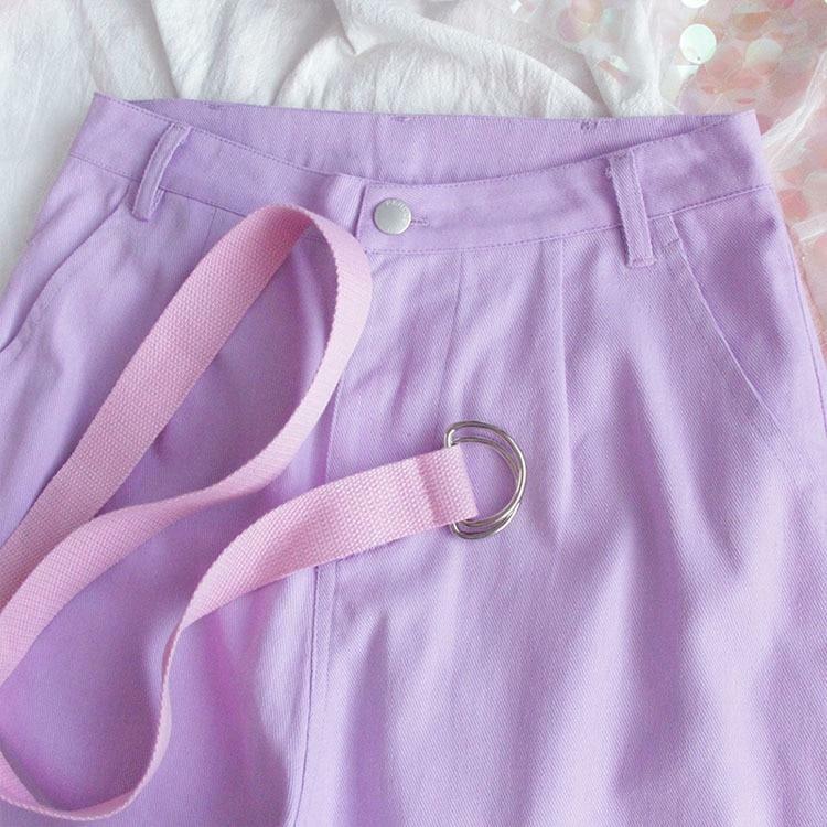 Fuchsia Pants - Y2K Summer Grunge Outfit, 90s Fashion, Retro Style, Y2K Club & Party Look