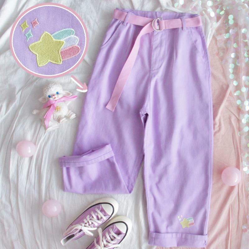 Fuchsia Pants - Y2K Summer Grunge Outfit, 90s Fashion, Retro Style, Y2K Club & Party Look
