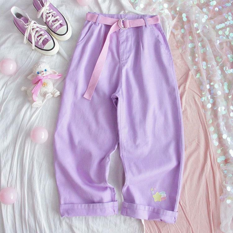 Fuchsia Pants - Y2K Summer Grunge Outfit, 90s Fashion, Retro Style, Y2K Club & Party Look