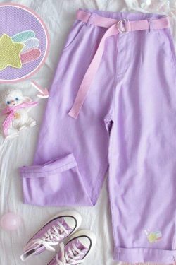 Fuchsia Pants - Y2K Summer Grunge Outfit, 90s Fashion, Retro Style, Y2K Club & Party Look
