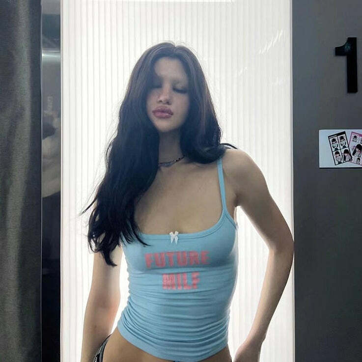 Future Milf Y2K Tank Top - 90s Grunge, Retro Summer, Pastel Goth, Y2K Party & Club Outfits