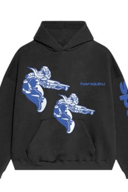 Galactic Friends Hoodie - Y2K Summer, 90s Grunge, Retro Style, Pastel Goth, Y2K Club Outfits