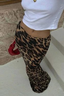Galia Leopard Print Maxi Skirt - Y2K Summer, 90s Grunge, Retro Style, Y2K Party & Club Outfits