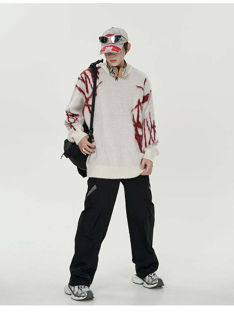 GCINIM 'Punk' Sweater - Y2K Grunge, 90s Fashion, Retro Style, Gothic Y2K, Summer