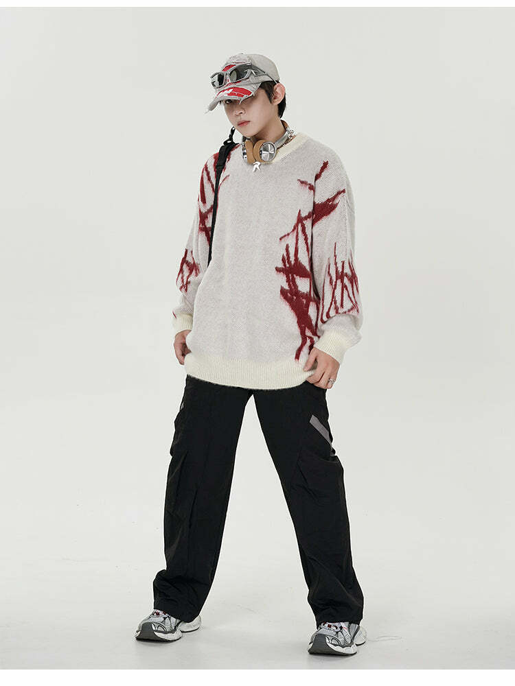 GCINIM 'Punk' Sweater - Y2K Grunge, 90s Fashion, Retro Style, Gothic Y2K, Summer