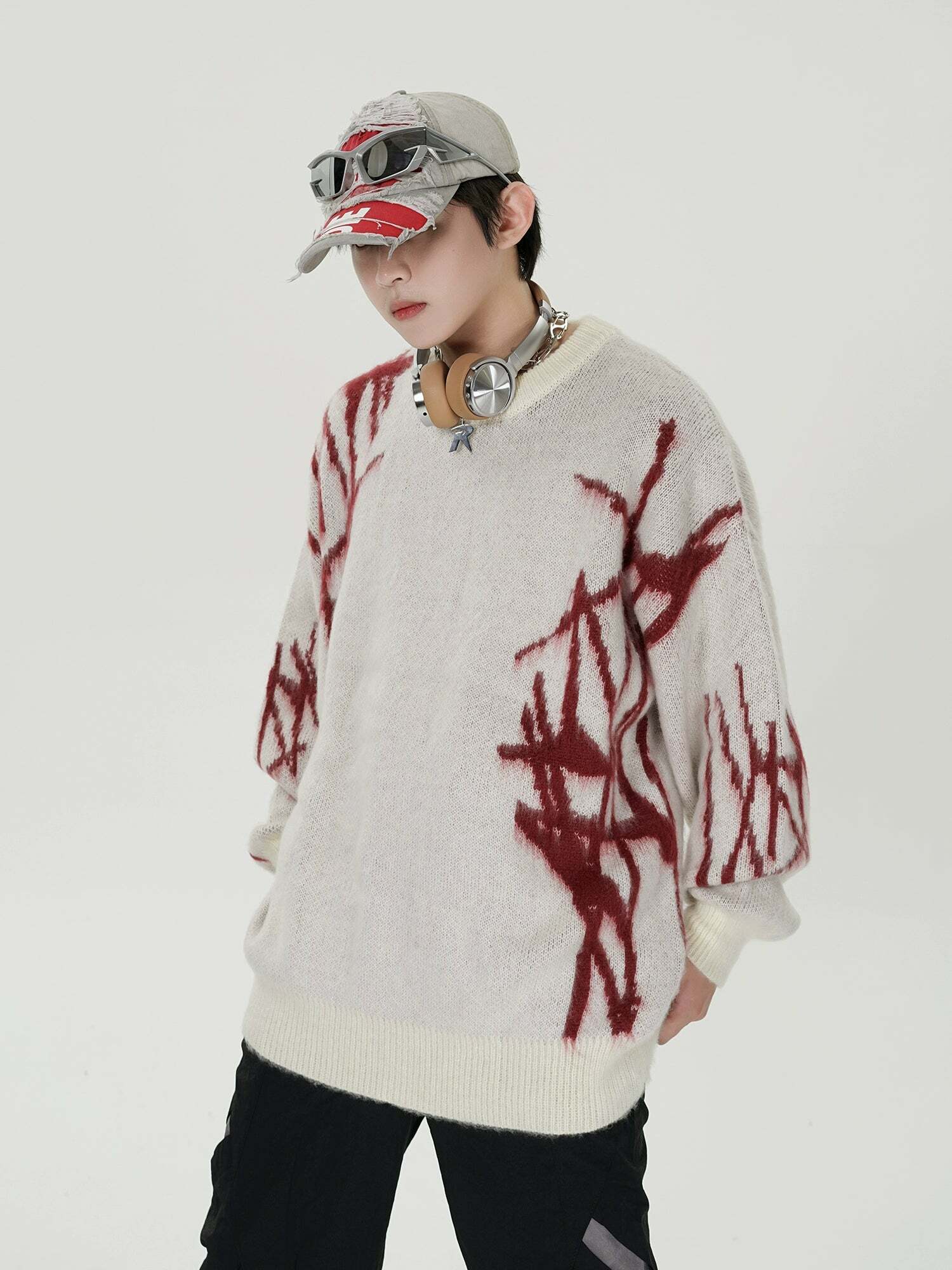 GCINIM 'Punk' Sweater - Y2K Grunge, 90s Fashion, Retro Style, Gothic Y2K, Summer
