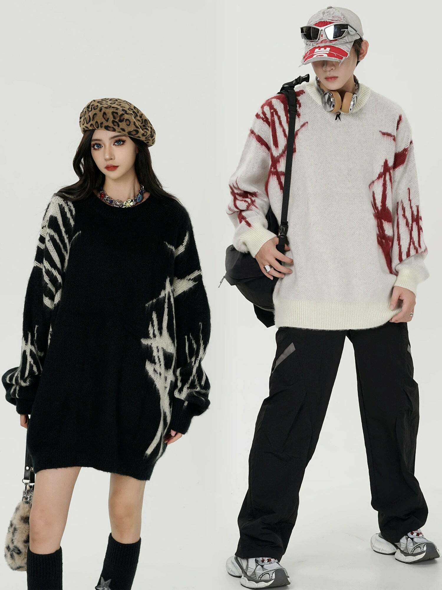 GCINIM 'Punk' Sweater - Y2K Grunge, 90s Fashion, Retro Style, Gothic Y2K, Summer