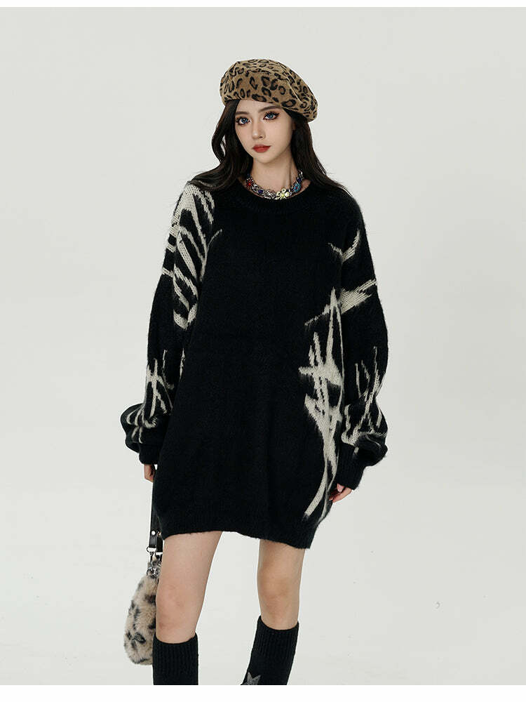 GCINIM 'Punk' Sweater - Y2K Grunge, 90s Fashion, Retro Style, Gothic Y2K, Summer
