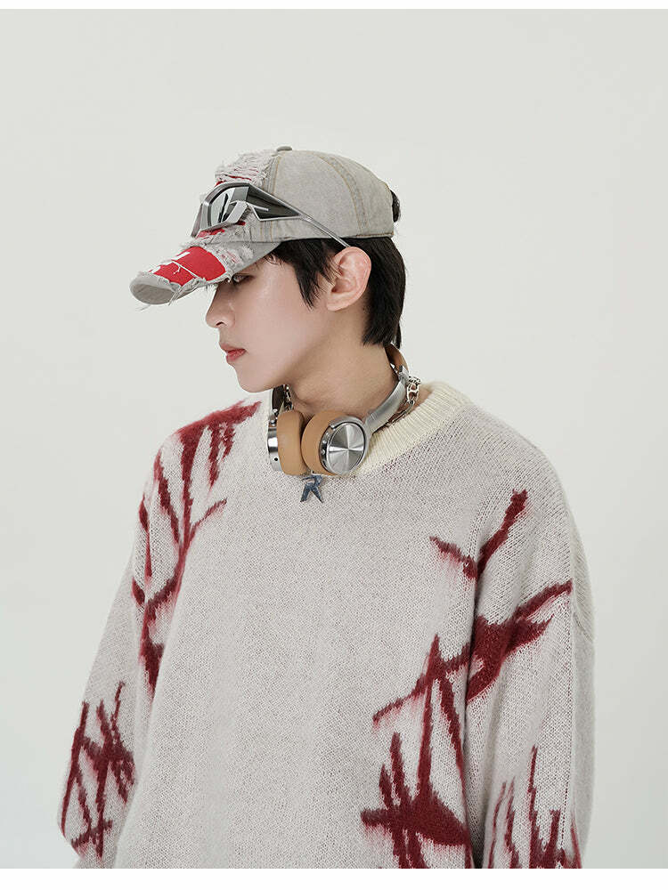 GCINIM 'Punk' Sweater - Y2K Grunge, 90s Fashion, Retro Style, Gothic Y2K, Summer