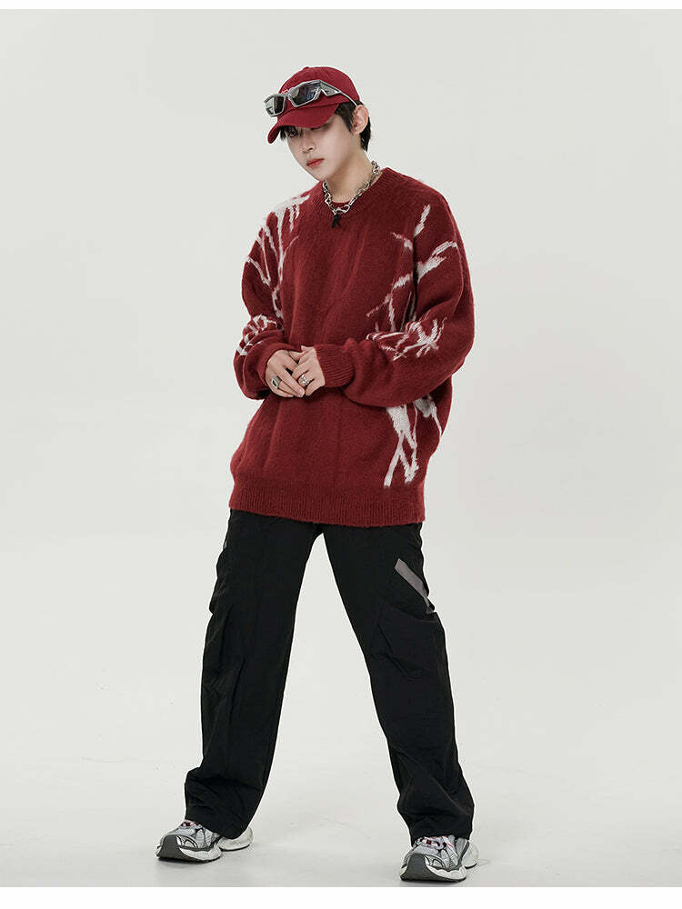 GCINIM 'Punk' Sweater - Y2K Grunge, 90s Fashion, Retro Style, Gothic Y2K, Summer
