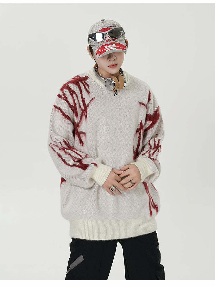 GCINIM 'Punk' Sweater - Y2K Grunge, 90s Fashion, Retro Style, Gothic Y2K, Summer