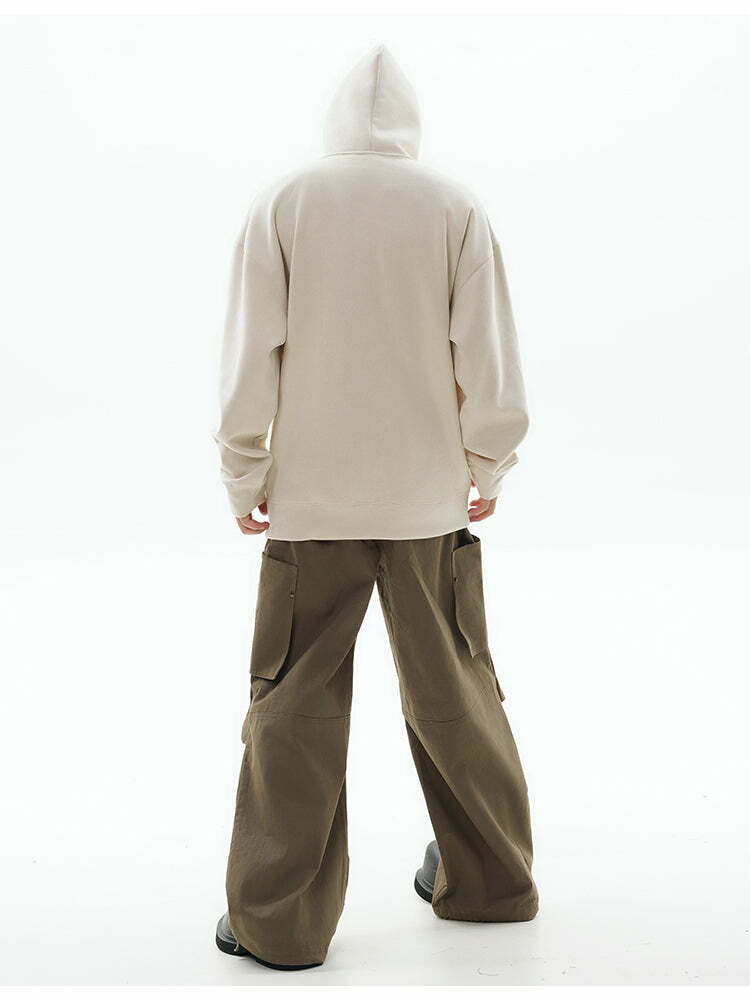 GCINIM Curved-Panel Hooded Jacket - Y2K Summer Grunge, 90s Retro, Pastel Goth, Y2K