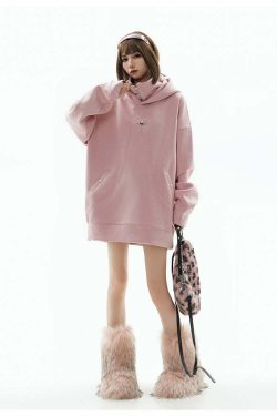 GCINIM Curved-Panel Hooded Jacket - Y2K Summer Grunge, 90s Retro, Pastel Goth, Y2K