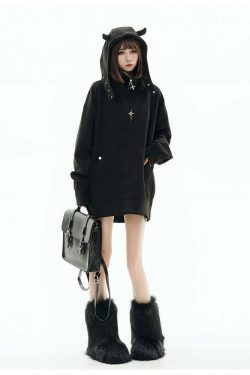 GCINIM Curved-Panel Hooded Jacket - Y2K Summer Grunge, 90s Retro, Pastel Goth, Y2K