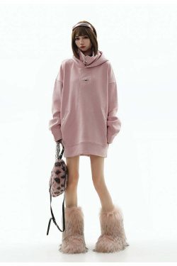 GCINIM Curved-Panel Hooded Jacket - Y2K Summer Grunge, 90s Retro, Pastel Goth, Y2K