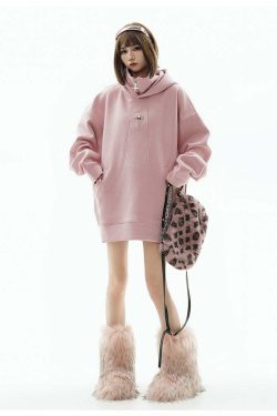 GCINIM Curved-Panel Hooded Jacket - Y2K Summer Grunge, 90s Retro, Pastel Goth, Y2K