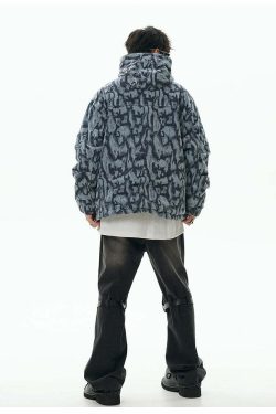 GCINIM Painted Stripe Denim Jacket - Y2K Summer, 90s Grunge, Retro Style, Y2K Club & Party Outfits