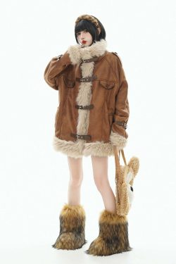 GCINIM Y2K Faux Leather Buckle-Strap Jacket - 90s Grunge, Retro, Gothic, Summer & Party Outfits