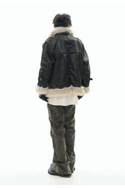 GCINIM Y2K Faux Leather Buckle-Strap Jacket - 90s Grunge, Retro, Gothic, Summer & Party Outfits