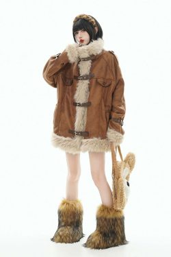 GCINIM Y2K Faux Leather Buckle-Strap Jacket - 90s Grunge, Retro, Gothic, Summer & Party Outfits