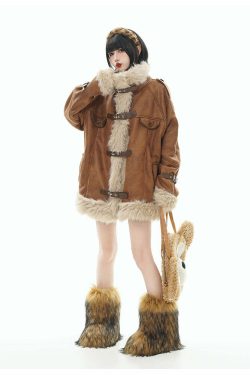 GCINIM Y2K Faux Leather Buckle-Strap Jacket - 90s Grunge, Retro, Gothic, Summer & Party Outfits