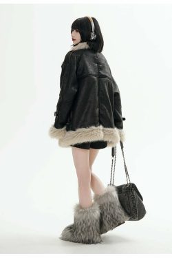 GCINIM Y2K Faux Leather Buckle-Strap Jacket - 90s Grunge, Retro, Gothic, Summer & Party Outfits