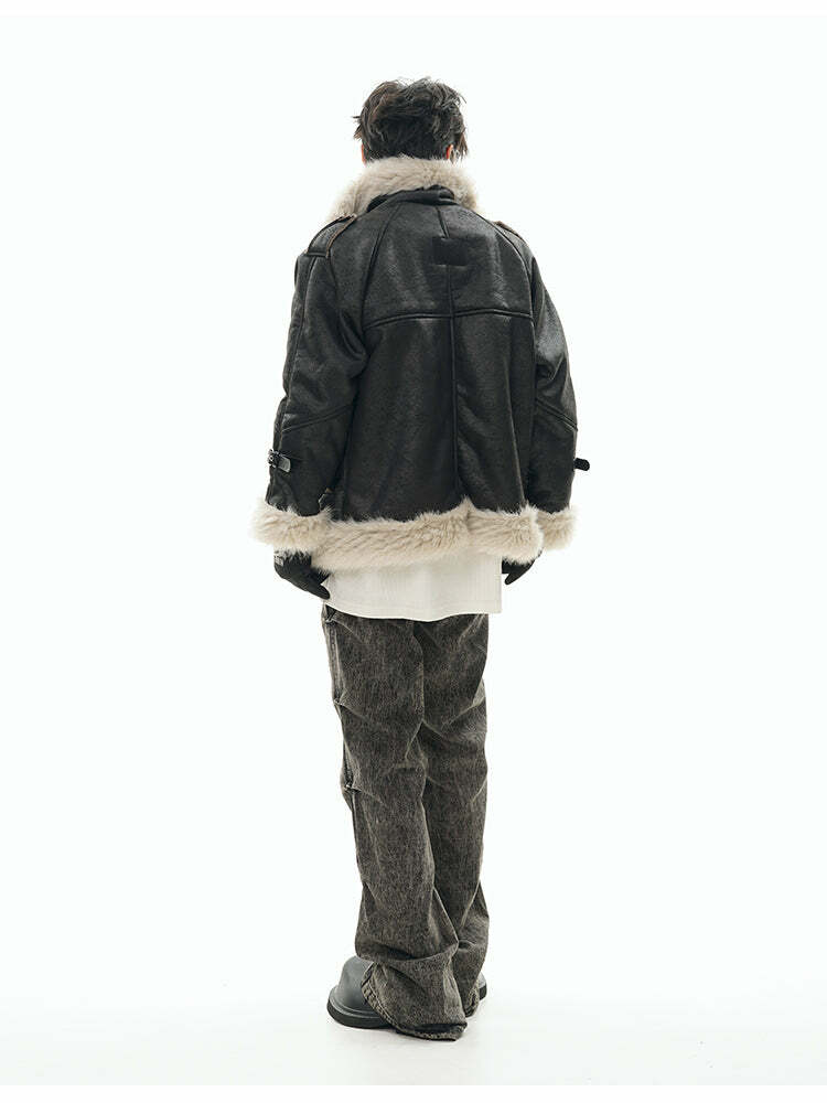 GCINIM Y2K Faux Leather Buckle-Strap Jacket - 90s Grunge, Retro, Gothic, Summer Outfits