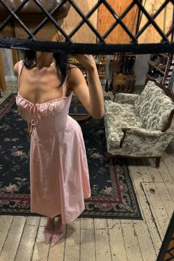 Giabella Corset Midi Dress - Y2K Summer, 90s Grunge, Retro Party, Pastel Goth, Y2K Club Outfit
