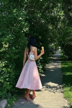 Giabella Corset Midi Dress - Y2K Summer, 90s Grunge, Retro Party, Pastel Goth, Y2K Club Outfit