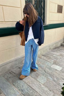 Gina Striped Loose Pants - Y2K Summer Grunge Outfit, 90s Fashion, Retro Style, Y2K Club Look