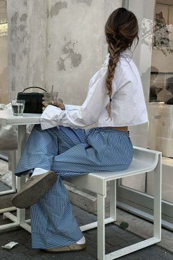 Gina Striped Loose Pants - Y2K Summer Grunge Outfit, 90s Fashion, Retro Style, Y2K Club Look