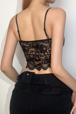 Gioia Lace Top - Y2K Summer Grunge, 90s Retro, Pastel Goth, Y2K Party & Club Outfits