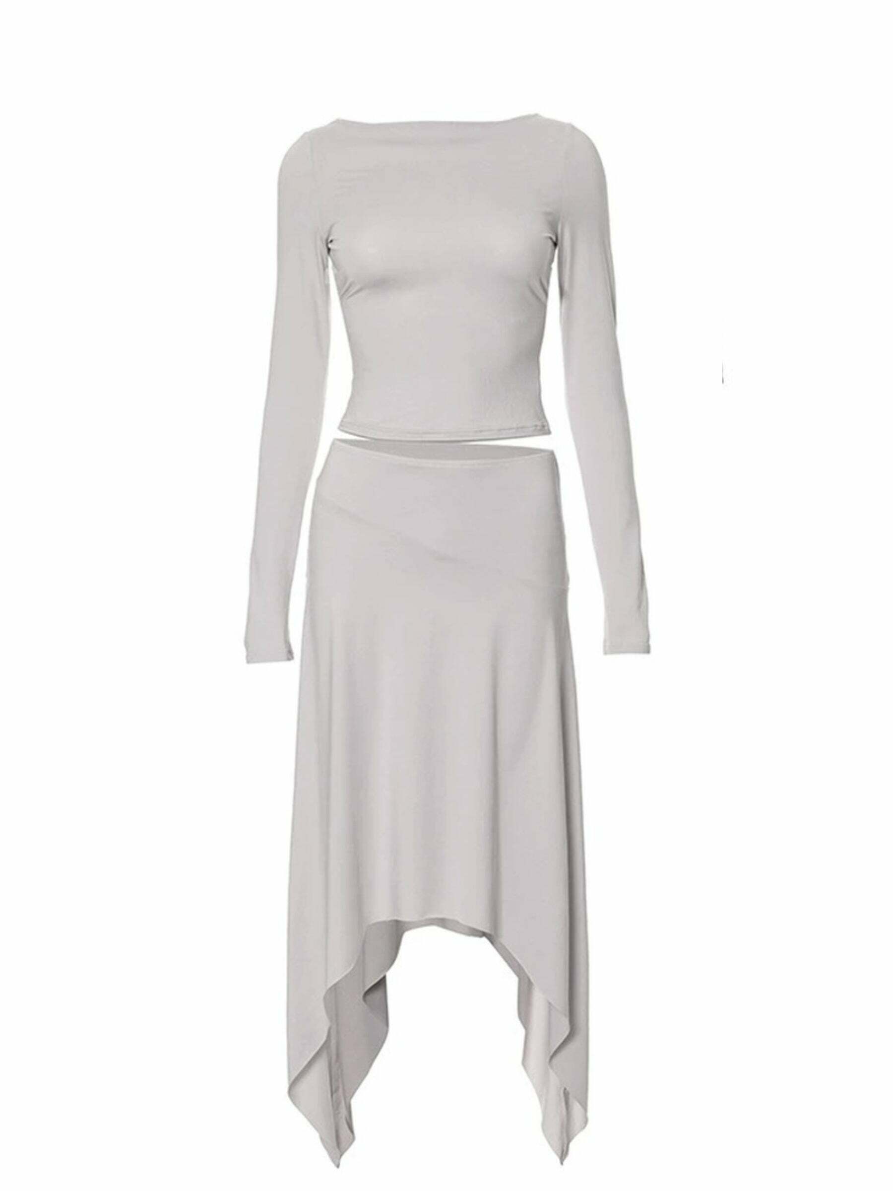 Gioia Skirt Set - Y2K Summer Grunge Outfit, 90s Fashion, Retro Style, Pastel Goth, Y2K