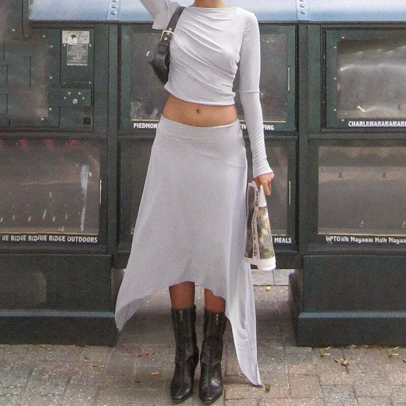 Gioia Skirt Set - Y2K Summer Grunge Outfit, 90s Fashion, Retro Style, Pastel Goth, Y2K