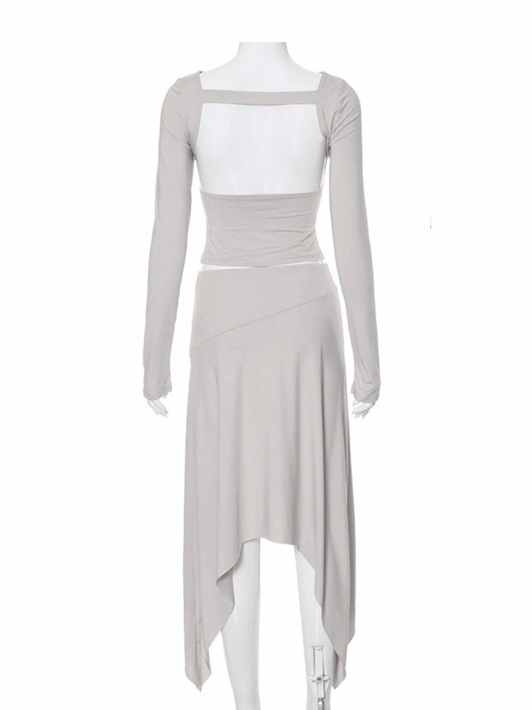 Gioia Skirt Set - Y2K Summer Grunge Outfit, 90s Fashion, Retro Style, Pastel Goth, Y2K