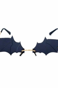 Gothic Bat Wings Sunglasses - Black | Y2K Grunge, 90s Retro, Dark Y2K Fashion, Y2K