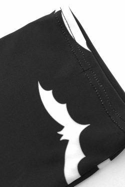 Gothic Black Bat Pattern Dress - Y2K Grunge, 90s Fashion, Retro Style, Pastel Goth Outfit