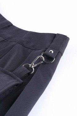 Gothic Black Cargo Skirt - Y2K Grunge, 90s Fashion, Retro Style, Y2K Summer Outfits