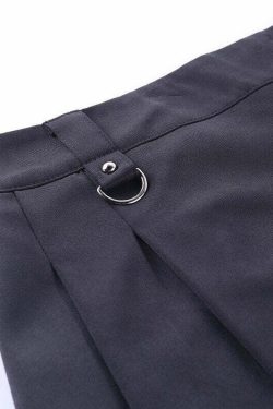 Gothic Black Cargo Skirt - Y2K Grunge, 90s Fashion, Retro Style, Y2K Summer Outfits