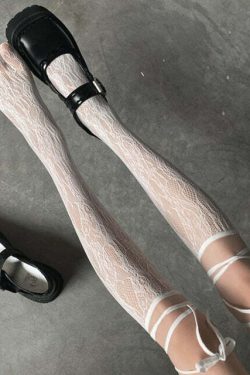 Gothic Dark Aesthetic Lace Stockings - Y2K Grunge, 90s Retro, Pastel Goth, Summer Y2K Out