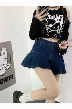Gothic Dark Grunge Hello Kitty Top - Y2K Summer, 90s Fashion, Retro, Pastel Goth, Y2K Club