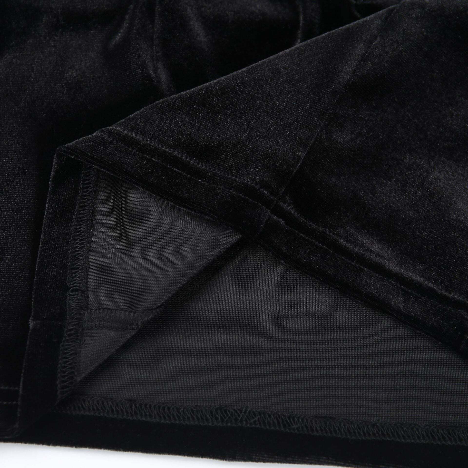 Gothic Elegant Lace Velvet Blouse - Y2K Grunge, 90s Fashion, Retro Style, Pastel Goth Outfits