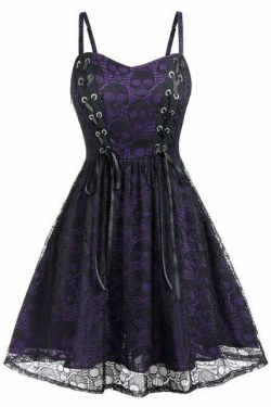 Gothic Lace Dress - Y2K Grunge, 90s Retro, Pastel Goth, Summer Party, Club & Popstar Outfits